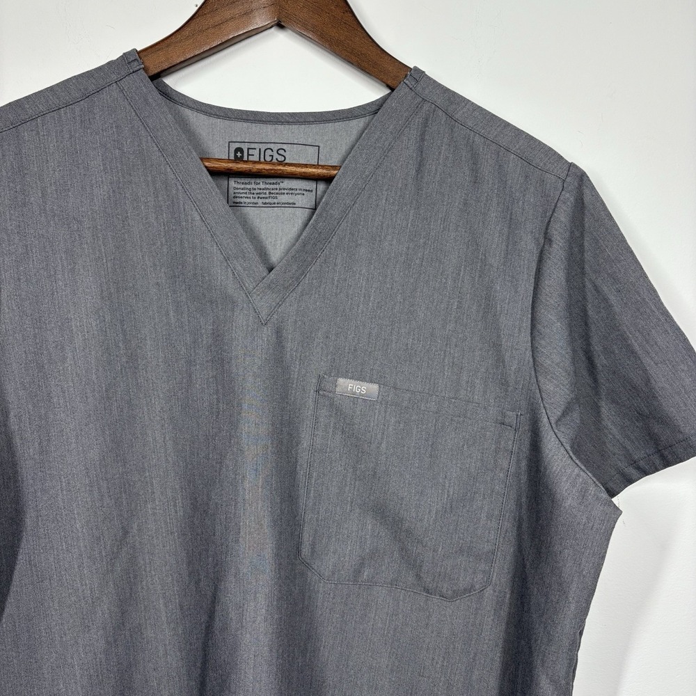 FIGS Womens Catarina‎ One Pocket Scrub Top Size XL Graphite Gray Nurse Medical